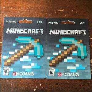 Minecraft $35 x 2 Gift Cards for PC & Mac